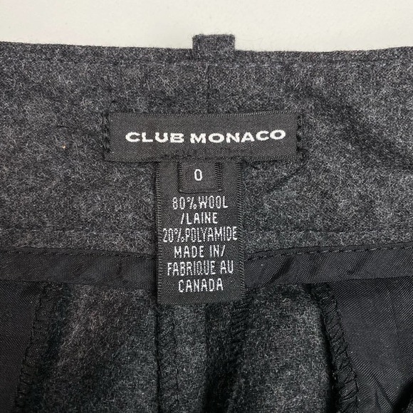 CLUB MONACO Wool Blend Dress Pants Sz 0 Gray - Picture 3 of 5
